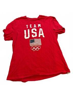 Mens Red Team USA Olympic Graphic Tee Large